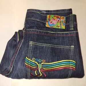 Y2K Coogi Australian Blue Jeans Sneakers Shoes Men's Size 40x32 (TAG 42x35)
